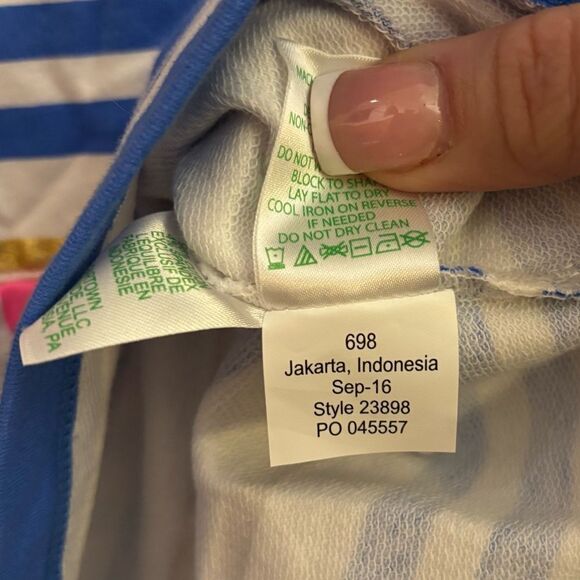 Lily Pulitzer Women’s Lena Striped Blue and Pink Nautical Dress XS - Picture 8 of 10